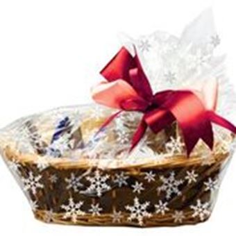 Picture of SNOWFLAKE CELLO BASKET BAGS WITH TWIST TIES X 6 41 X 46CM (1